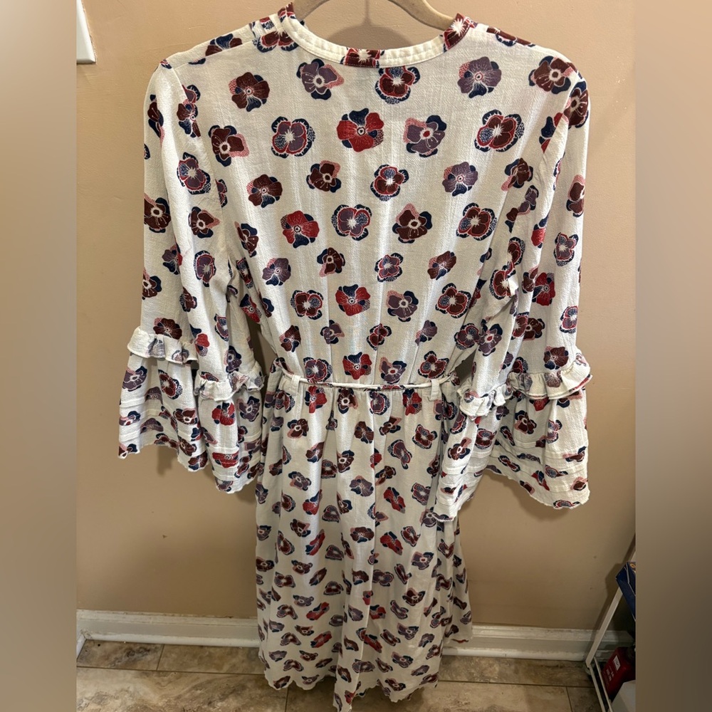 NWOT Madewell x Karen Walker Floral Fantasia Ruffled Cotton Midi Dress Women’s 6 - Picture 15 of 16